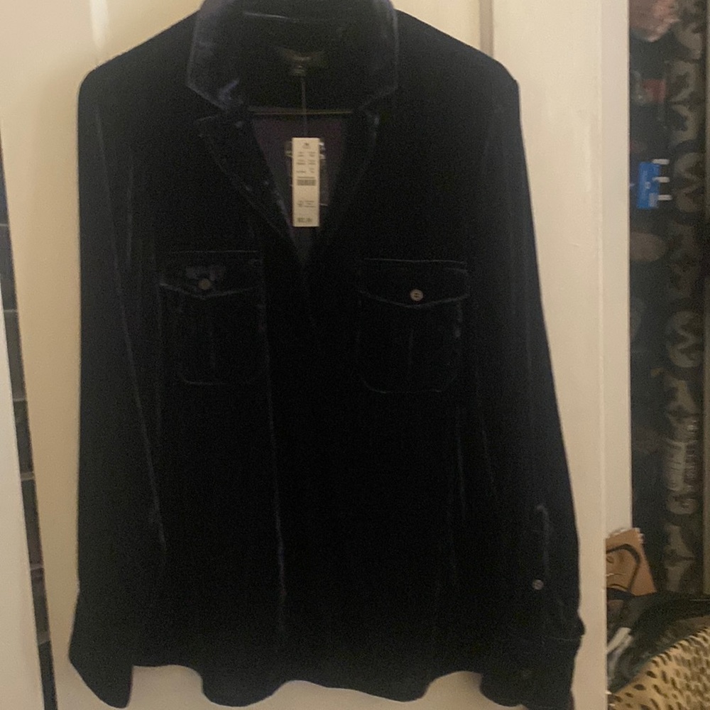 J. Crew Velvet Button Down Shirt